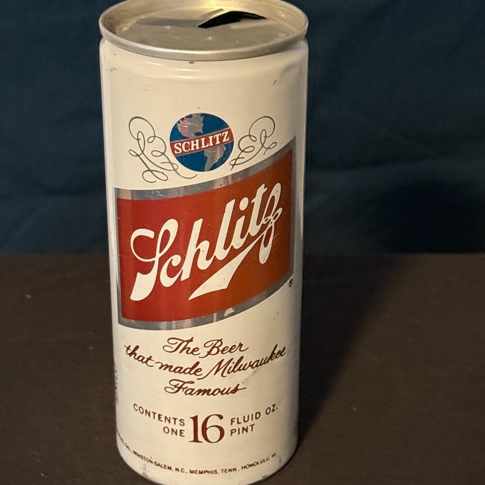 Schlitz 16-ounce Vintage beer can